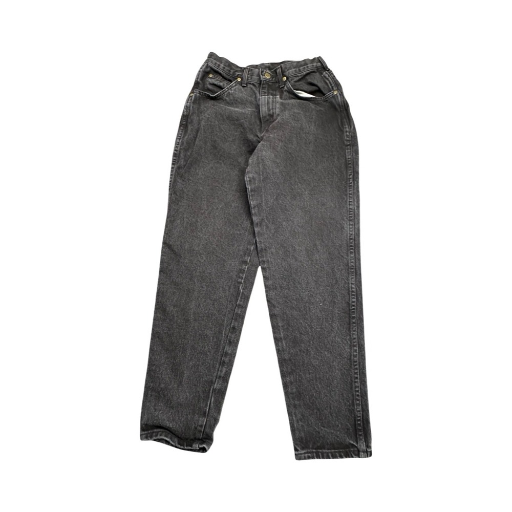 Chic Jeans Womens 12 Petite Black‎ Vintage High Waisted Tapered Leg Made in USA
